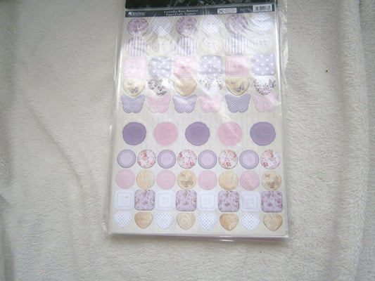 lavender rose buttons papercraft toppers - hanrattycraftsgifts.co.uk