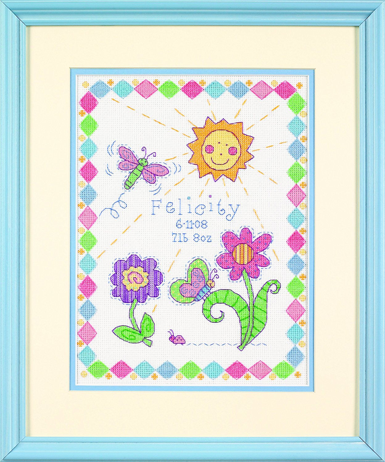 Dimensions Baby Hugs Stitching Kit - Counted Baby Birth Record So Sweet - hanrattycraftsgifts.co.uk