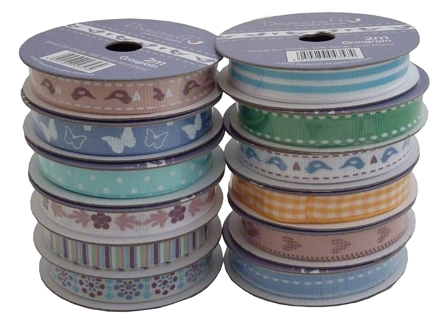 Dovecraft Spring Vintage Ribbon 24m 12 Designs - hanrattycraftsgifts.co.uk