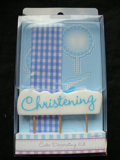 Amscan Christening Booties Cake Decorating Kits, Blue - hanrattycraftsgifts.co.uk