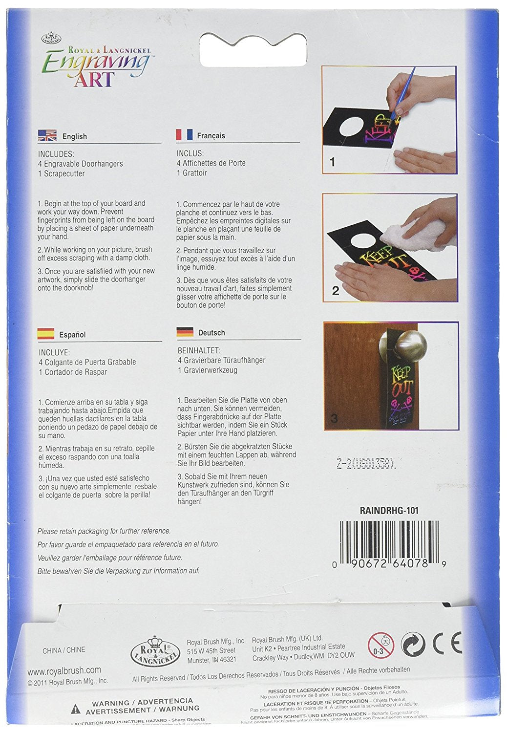 Rainbow Foil Engraving Art Door Hangers- - hanrattycraftsgifts.co.uk