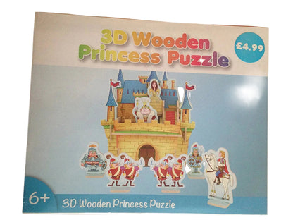 Make your own princess castle and figures. 3D wooden puzzle - hanrattycraftsgifts.co.uk