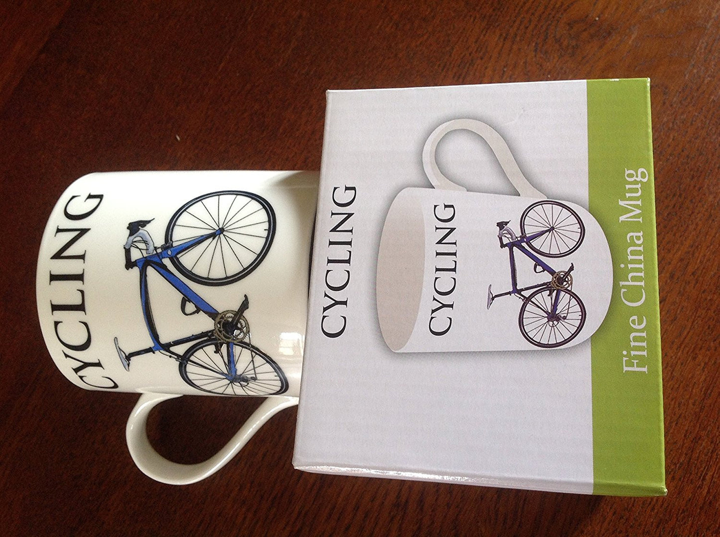 Cycling Fine Chine Windsor Mug - Modern Design - hanrattycraftsgifts.co.uk