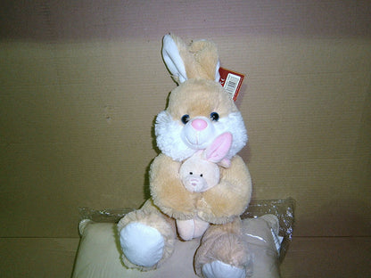 keel toys rabbit with baby one supplied at random - hanrattycraftsgifts.co.uk