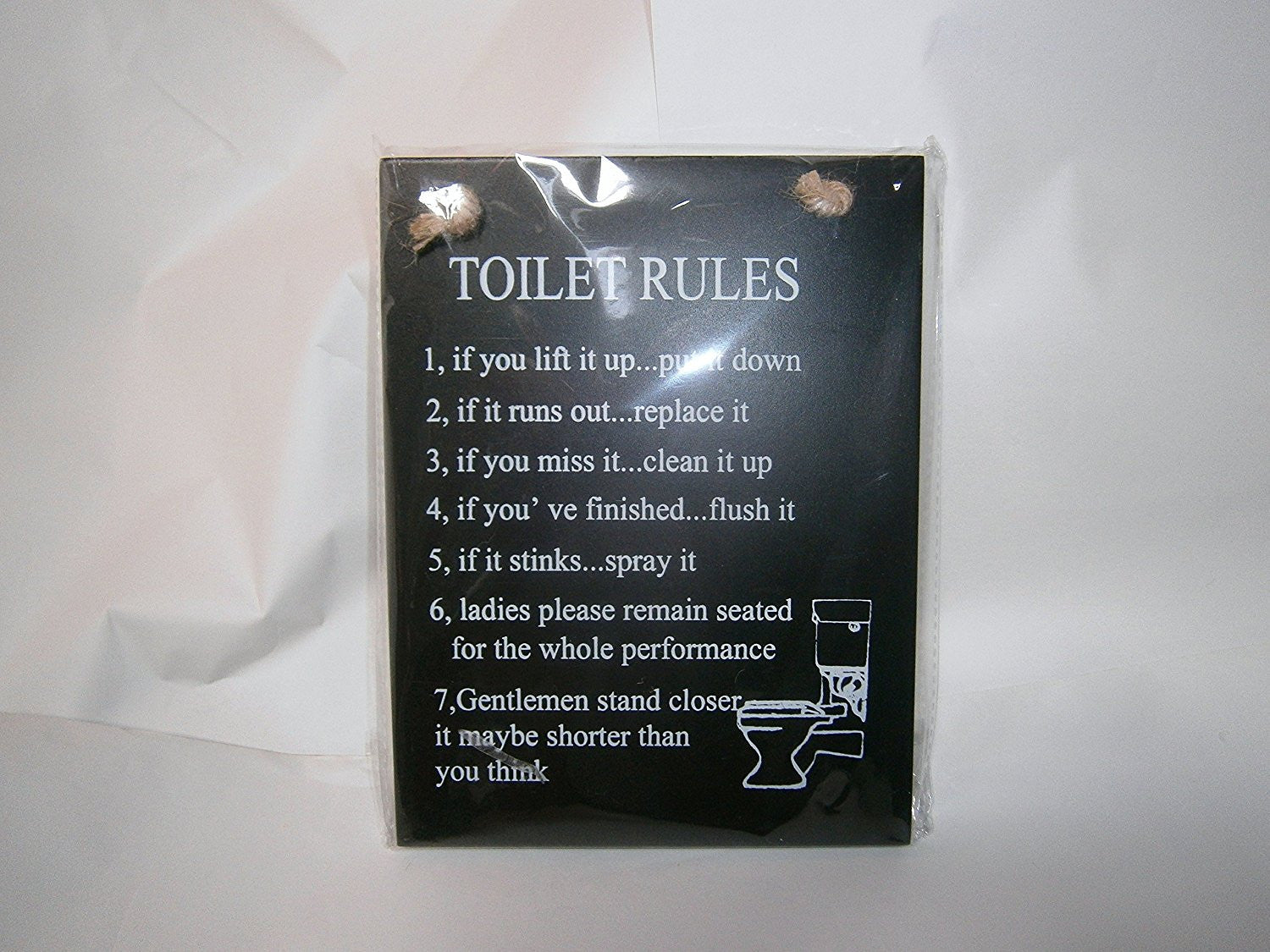 pair wooden toilet rules and and tool rules hanging plaque - hanrattycraftsgifts.co.uk