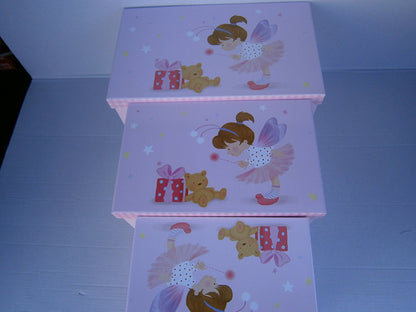 fairys make a wish set 3 storage boxes - hanrattycraftsgifts.co.uk