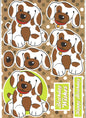 Decoupage Farmyard Puppy- Cut and Create with Backing Sheet to match - hanrattycraftsgifts.co.uk