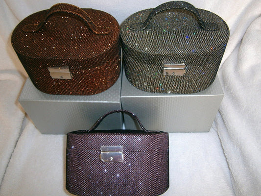 jewellery case glittery effect choice colours please state or one at random - hanrattycraftsgifts.co.uk