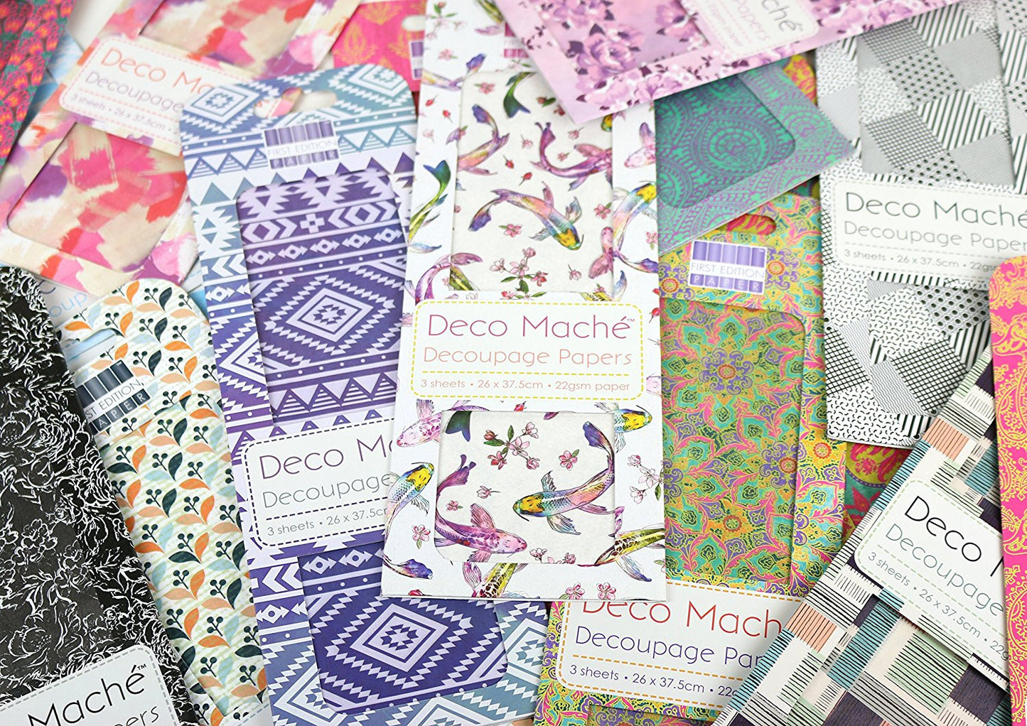Trimcraft Deco Mache Paper 10.25-inch x 1 4.75-inch Fawn, Acrylic, Multicoloured, 3-Piece - hanrattycraftsgifts.co.uk